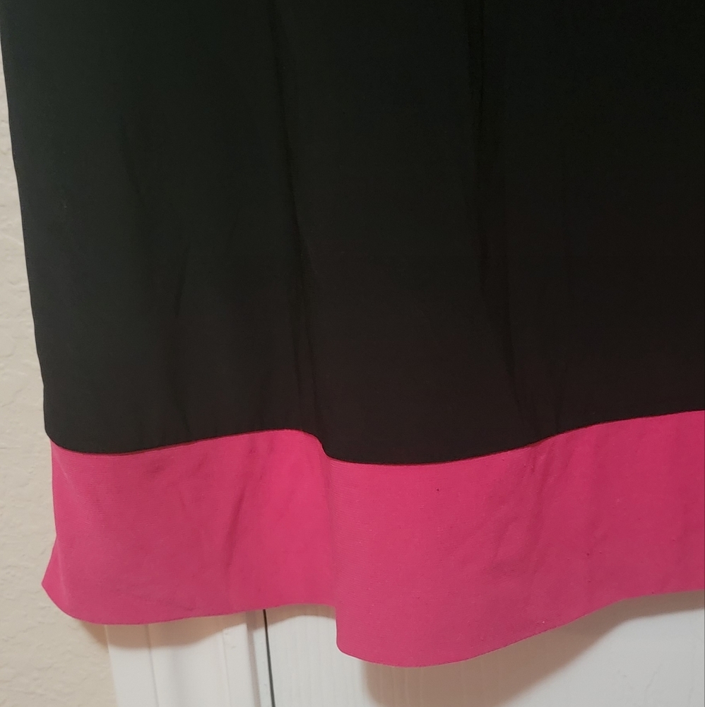 SUZIE IN THE CITY BLACK & PINK SHEATH DRESS - Picture 9 of 9